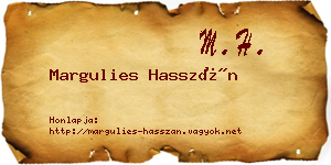 Margulies Hasszán névjegykártya